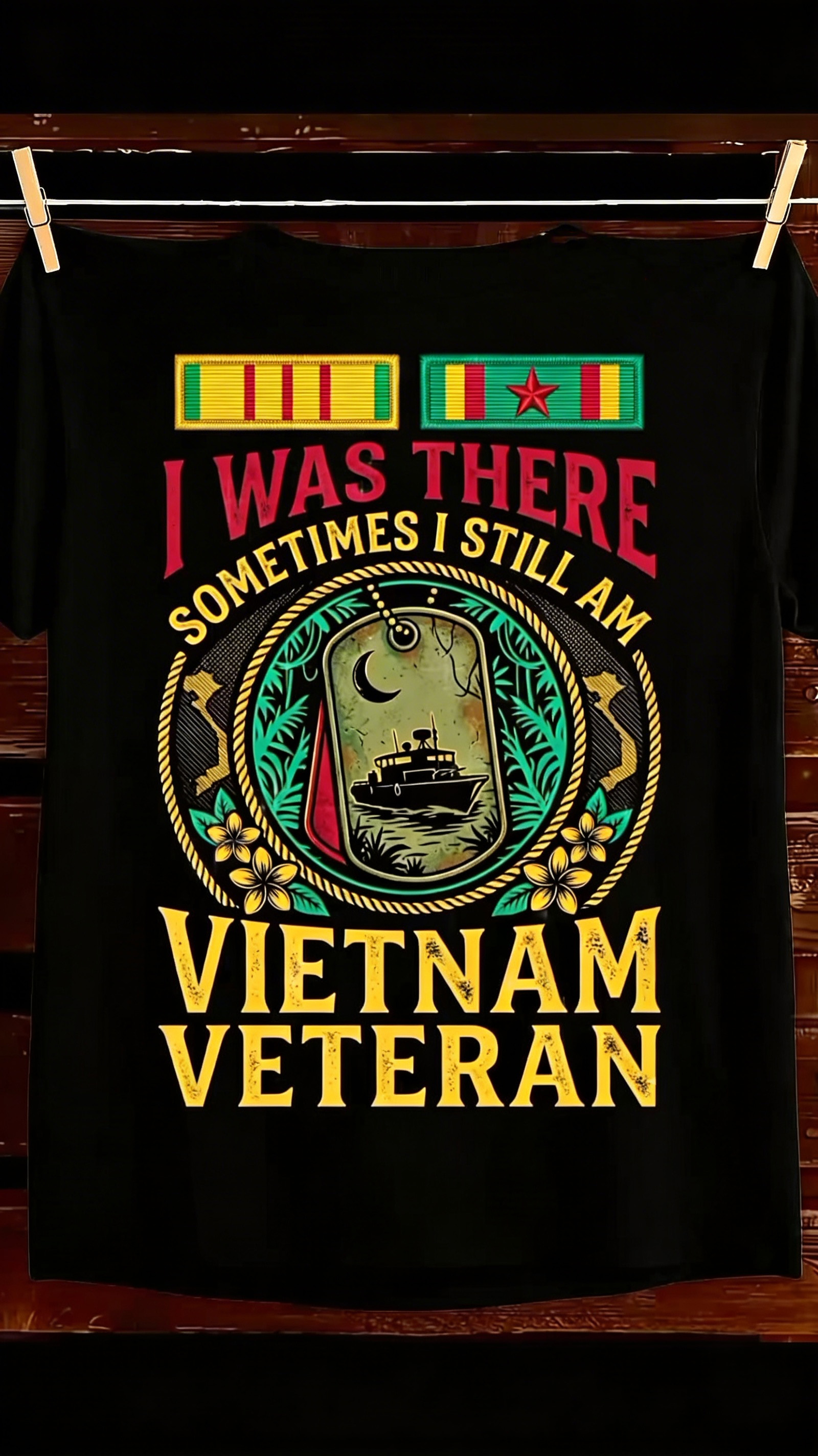 Vietnam Service Ribbon T Shirt 1776 2026 250th Anniversary Veteran Tribute Gift For Him