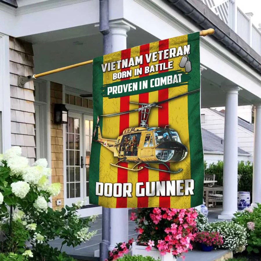Vietnam Veteran Born In Battle Proven In Combat Flag Vietnam War Veteran Flag Patriotic Decor