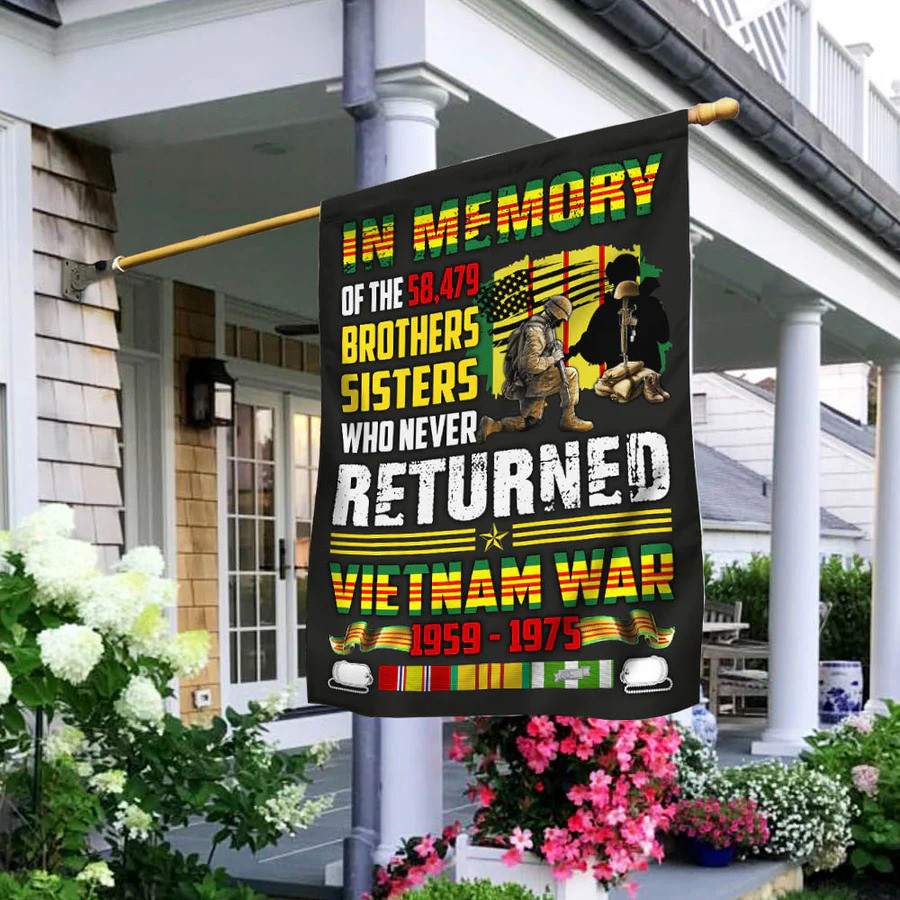 Vietnam War 1959 1975 Flag Vietnam Veteran Lest We Forget House Flag Gift Idea