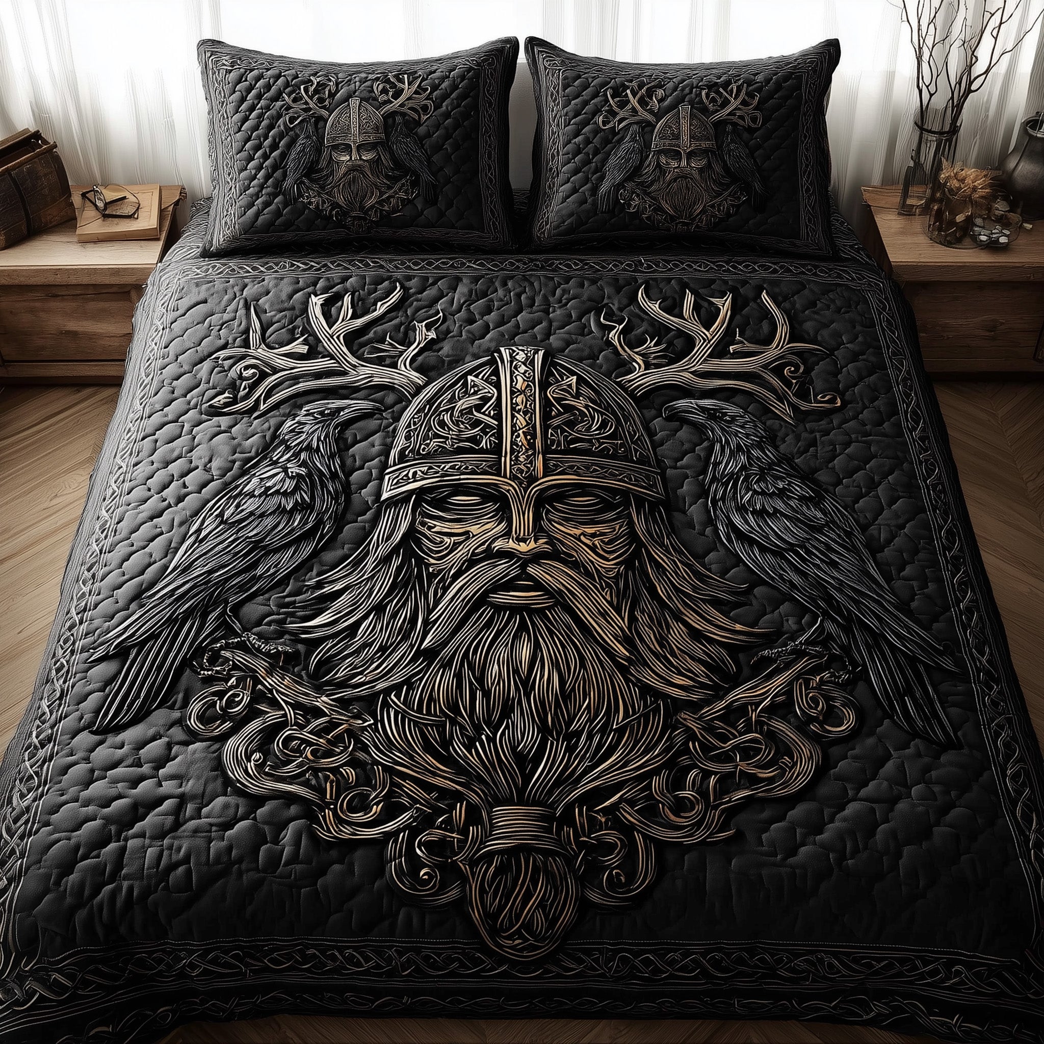 Viking God Quilted Bedding Set For Kids