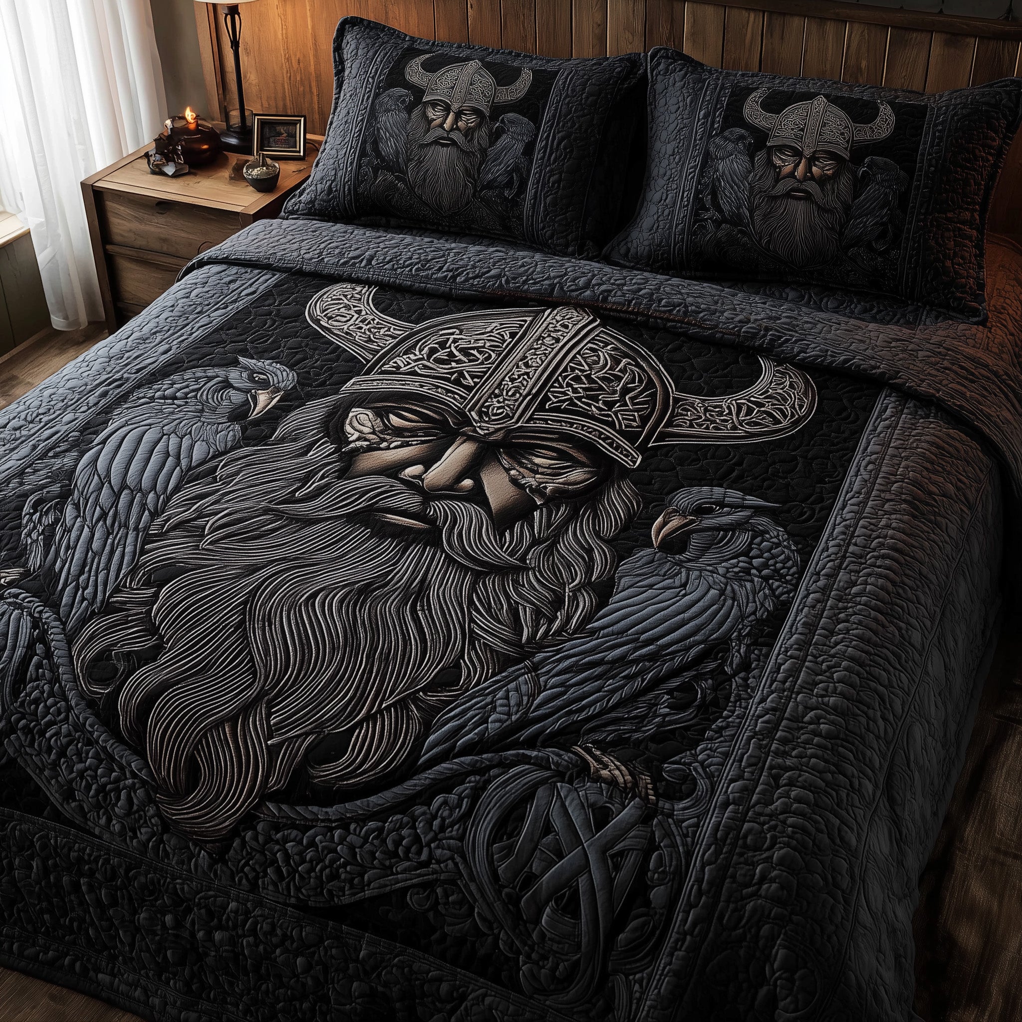 Viking God Quilted Bedding Set Wedding Gift