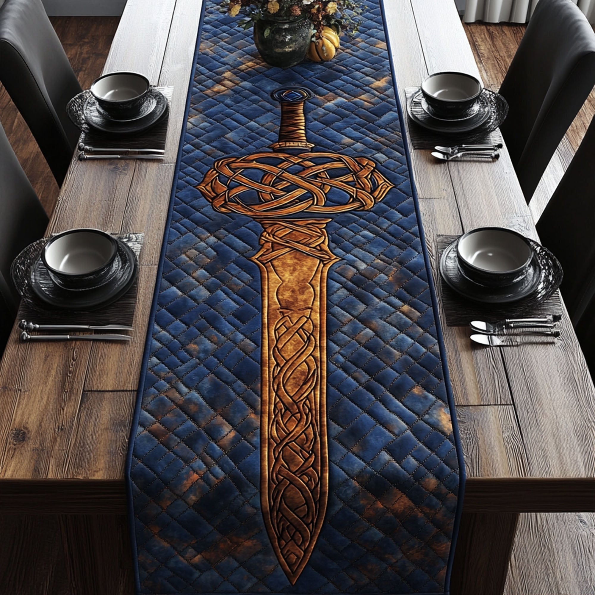 Viking Pride Quilted Table Runner Dining Table Decor Ideas Viking Inspired Gifts