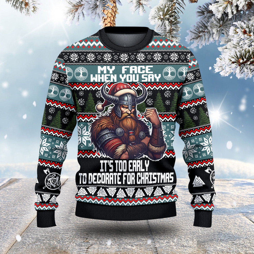 Viking Ugly Christmas Sweater Holiday Clothing Christmas Gifts For Viking Lovers