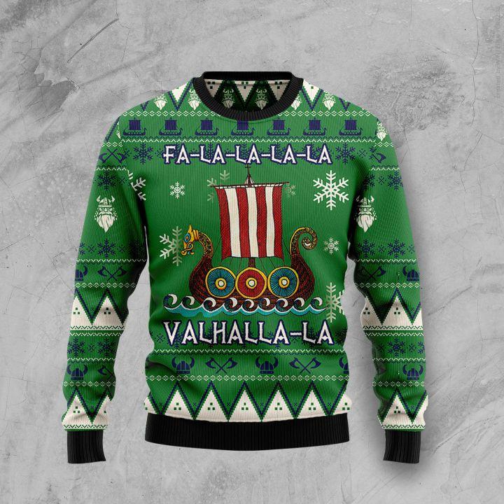 Viking Yule Valhalla La Ugly Christmas Sweater Best Viking Inspired Jumpers Xmas Presents