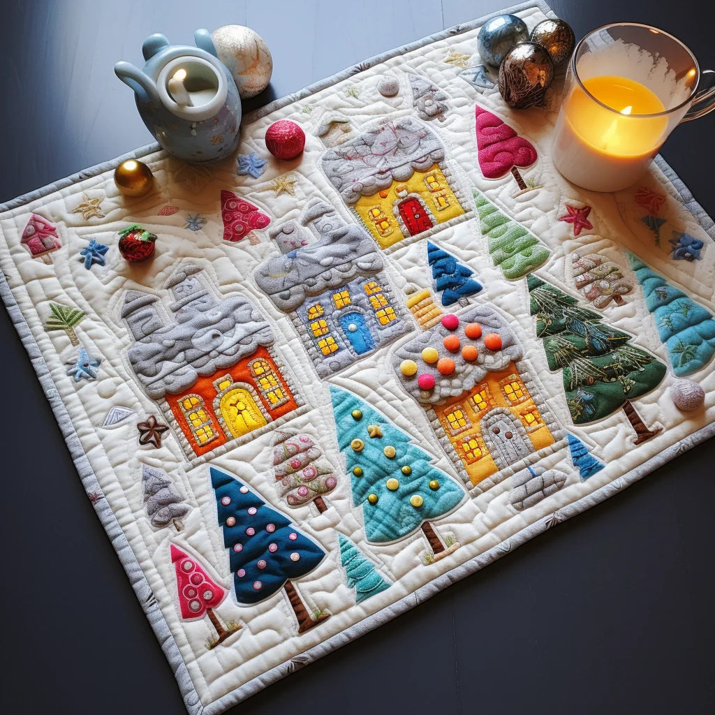 Village Quilted Placemat Dining Table Placemats Gifts For Mother In Law