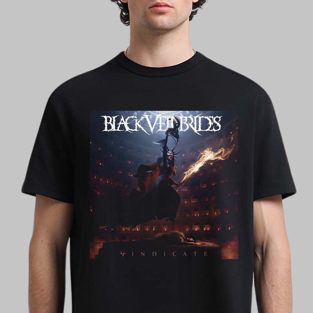 Vindicate Album Cover Art Black Veil Brides T-Shirt Black Veil Brides Fan Merch Rock Music Lover Gift