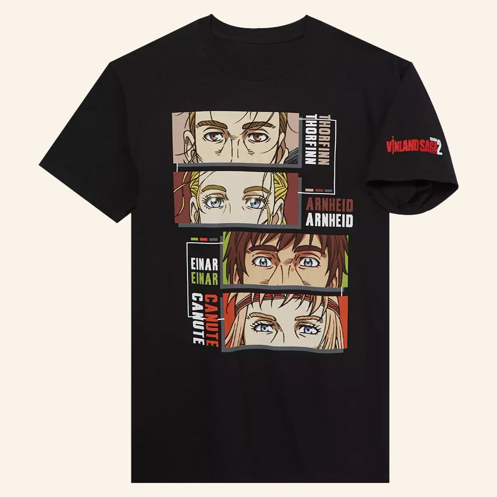 Vinland Saga Merch Close Up Eye Panels T-Shirt Gifts For Anime Lovers