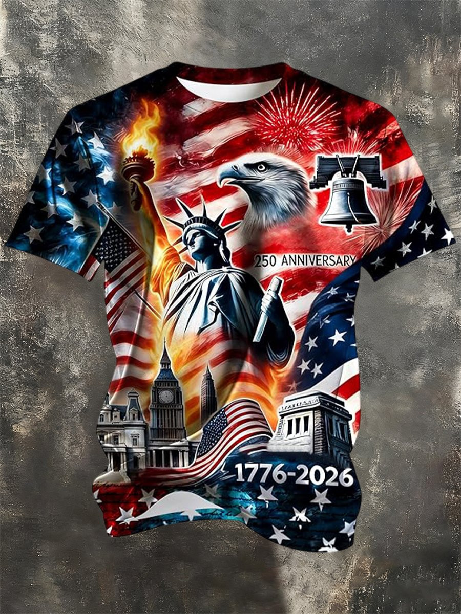 Vintage 250th Anniversary 1776 2026 T-Shirt 7th July Apparel Gift For Men