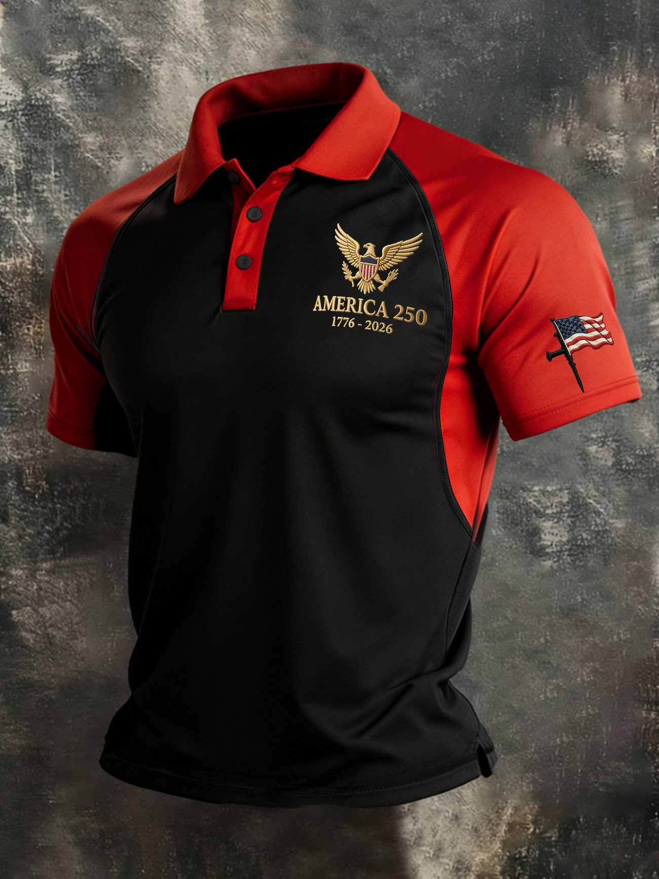 Vintage America 250 Polo Shirt USA Independence Apparel Gift For Patriots