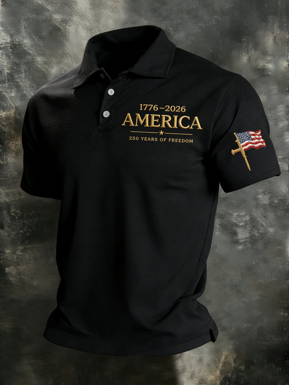 Vintage America 250 Years Of Freedom Polo Shirt 7th July Apparel Gift For Patriots