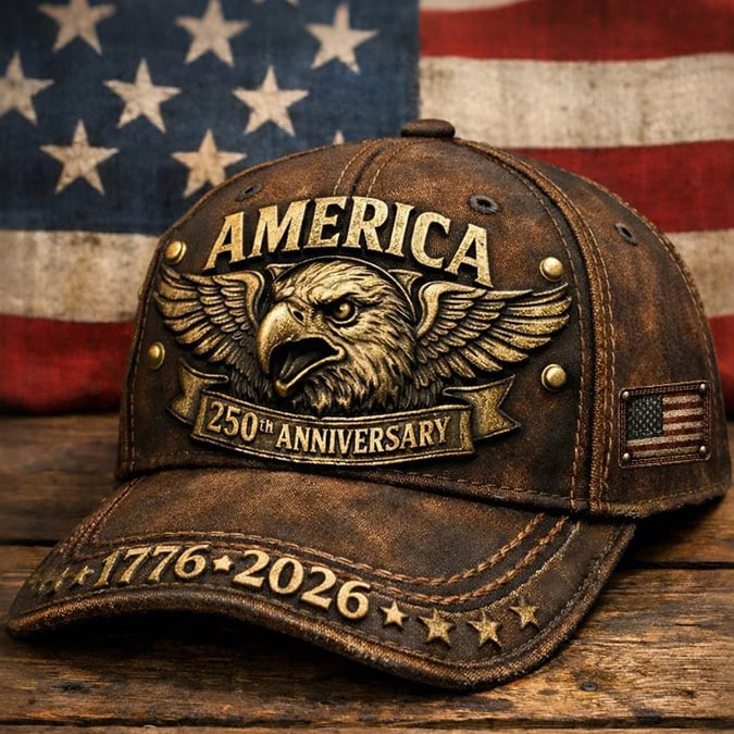 Vintage America 250th Anniversary 1776 2026 Eagle Hat Best 4th Of July Baseball Cap