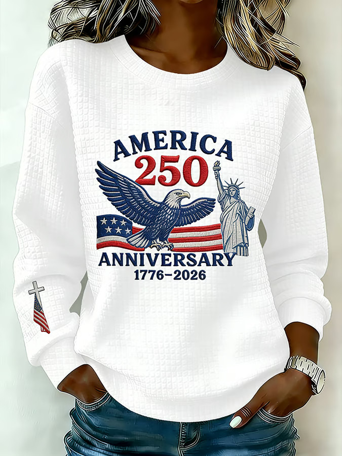 Vintage America 250th Anniversary Sweatshirt 4Th Of July Apparel Gifts For Patriots