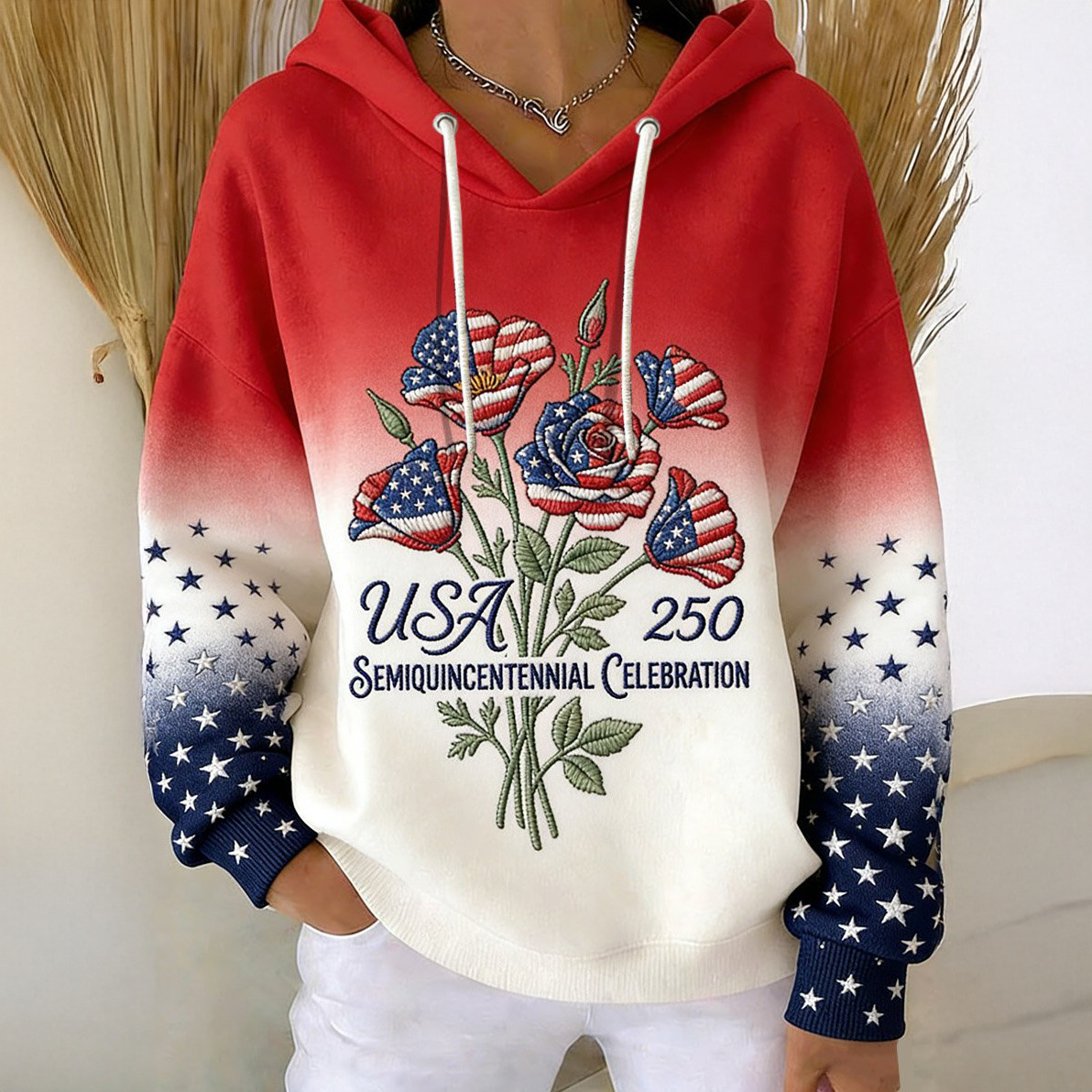 Vintage American 250th Anniversary Hoodie Semiqincentennial Merch July 4 Outfits
