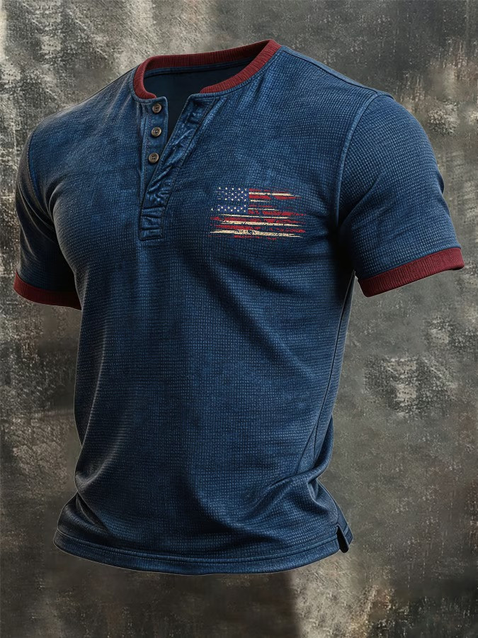 Vintage American Flag Button Shirt July 4 1776 July 4 2026 Crewneck Gift Ideas