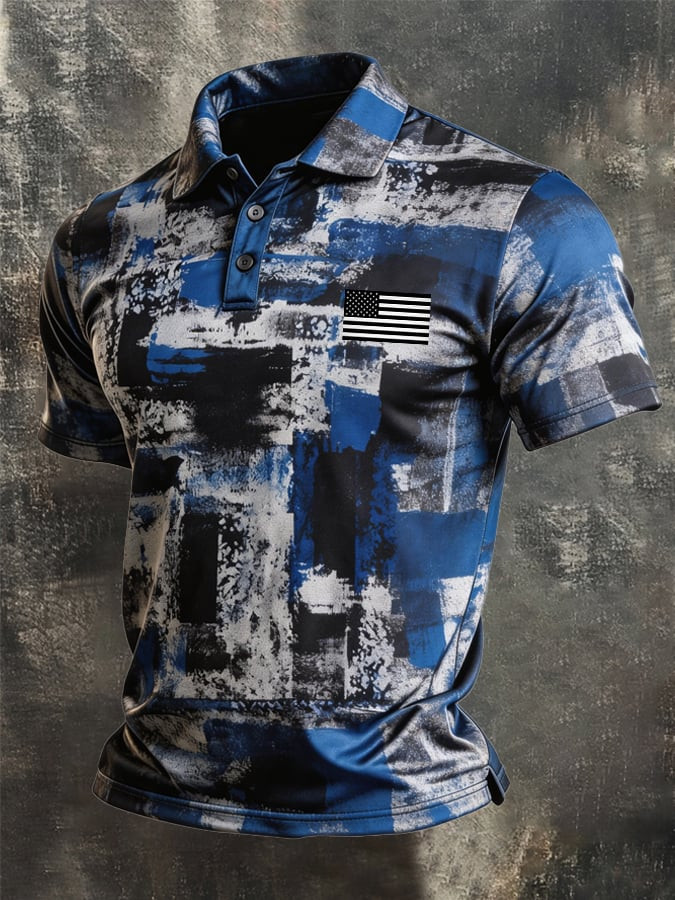 Vintage American Flag Polo Shirt America 250 Years Birthday Clothes Patriotic Gifts For Dad