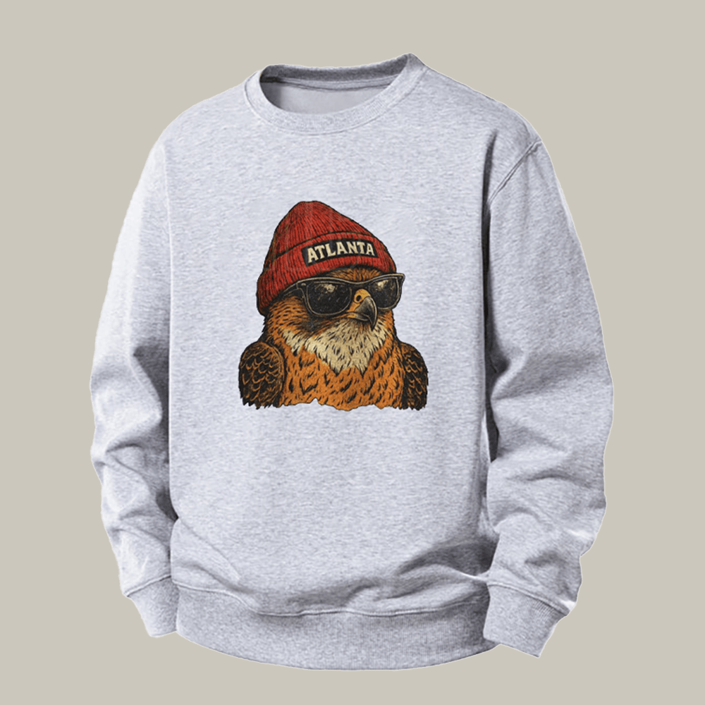 Vintage Atlanta Football Mascot Sweatshirt Game Day Apparel Gift Ideas For Dad