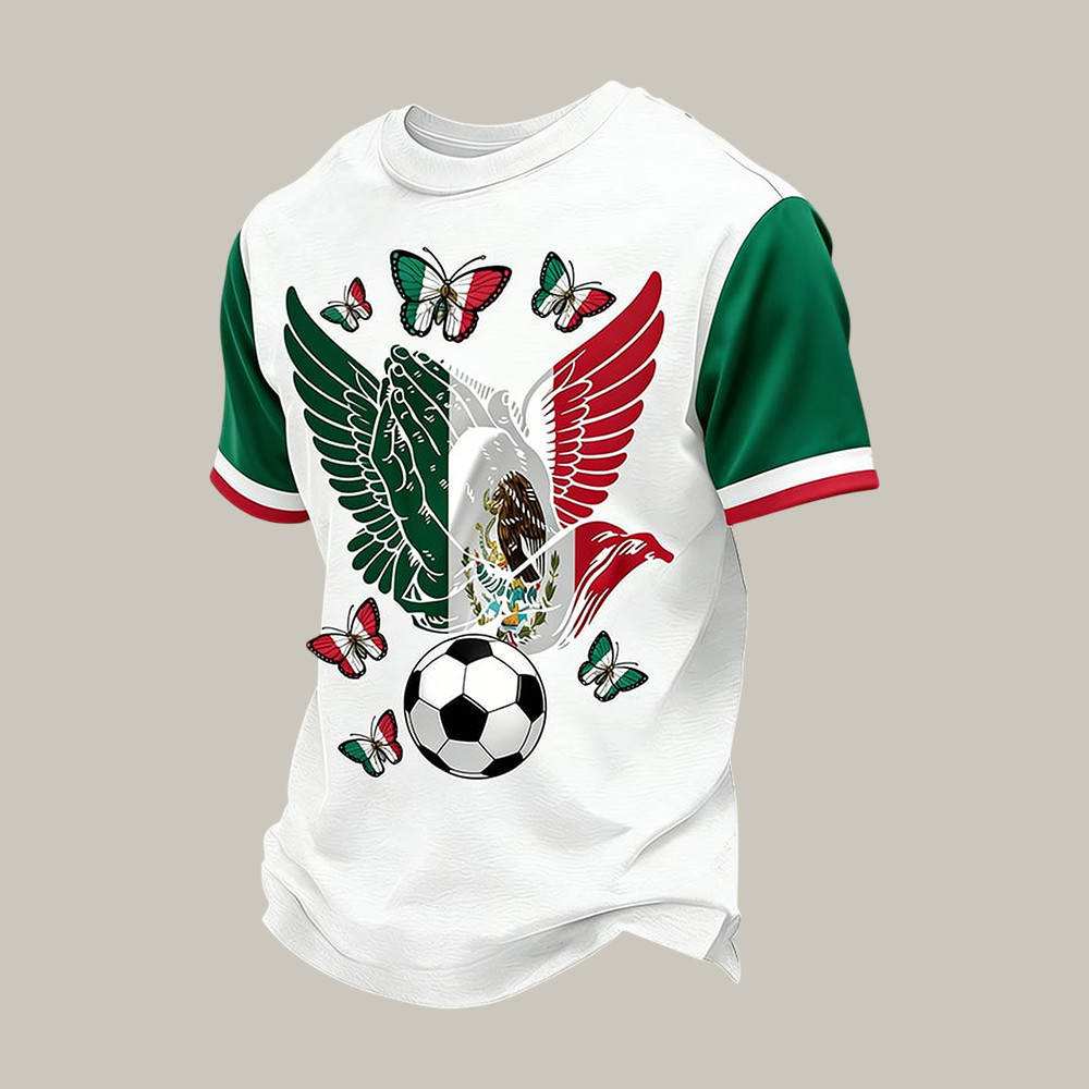 Vintage Aztec Style Mexican National Emblem T-Shirt FIFA World Cup 2026 Merch Gift For Fans