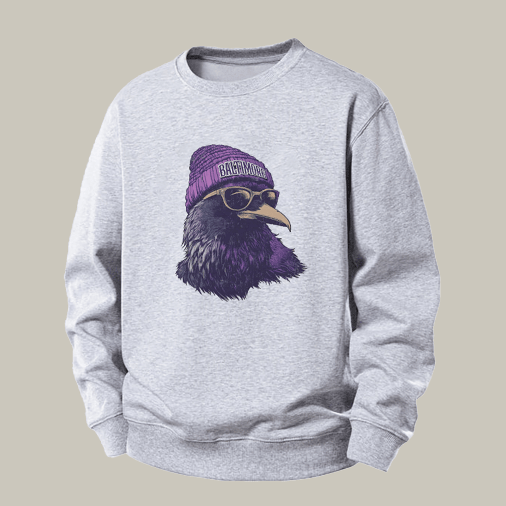 Vintage Baltimore Football Mascot Sweatshirt Game Day Good Gifts For Football Players