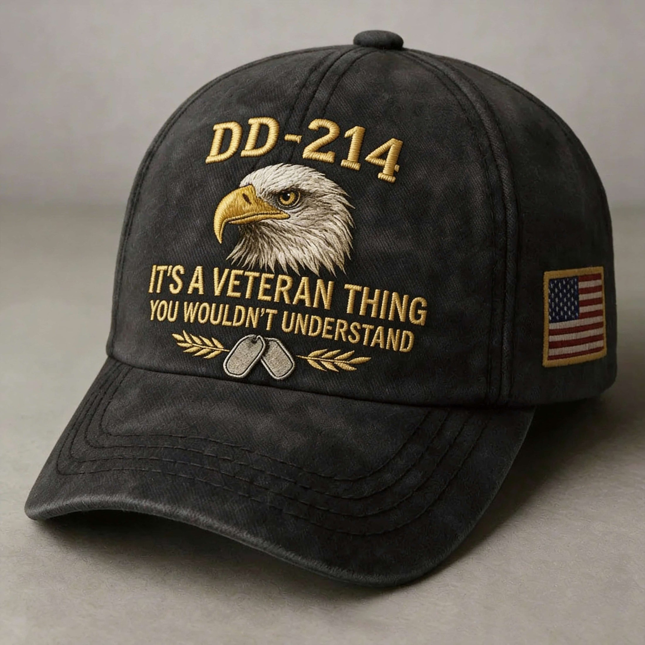Vintage Baseball Hat DD214 Veteran Thing Eagle Military Pride Fathers Day Gift for Him