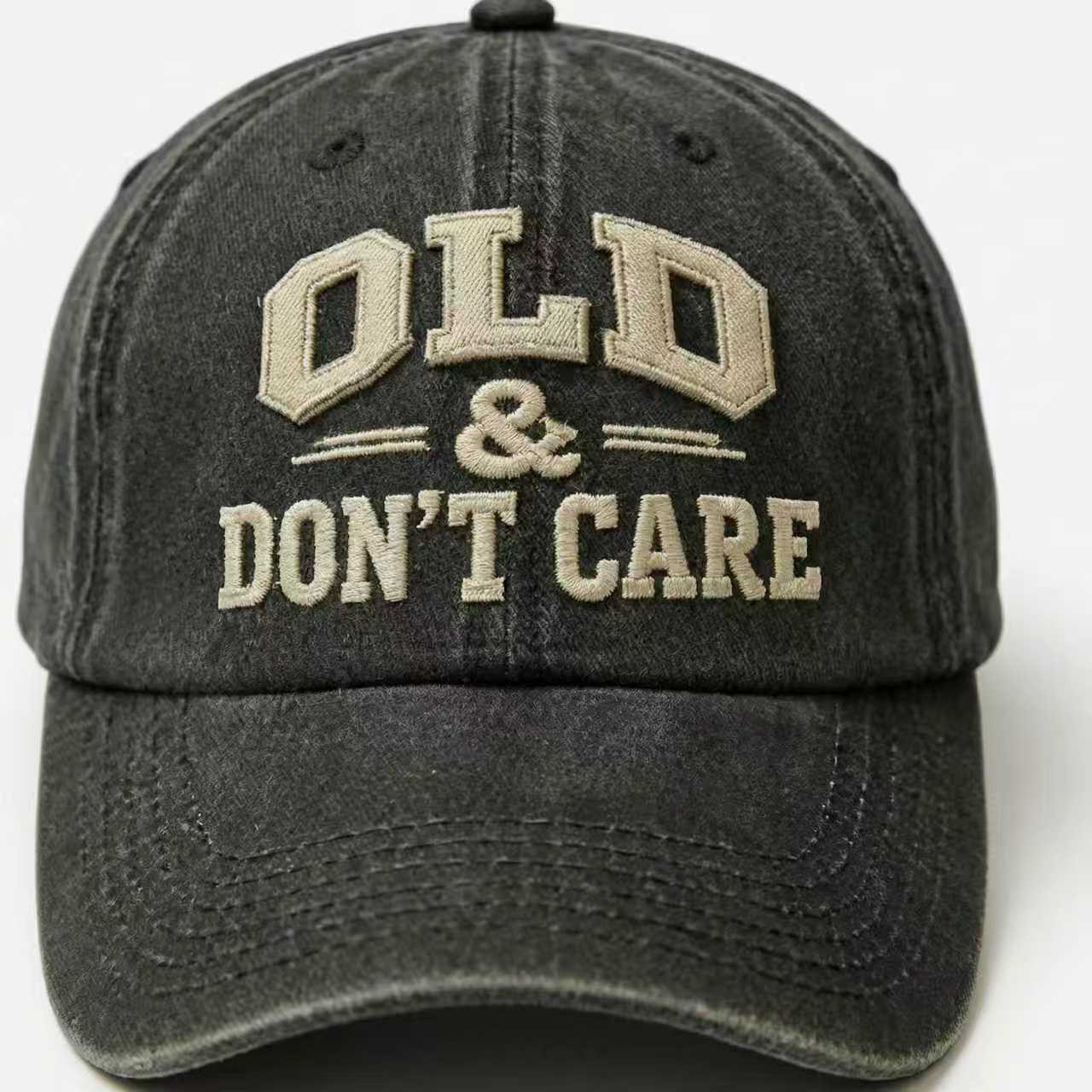 Vintage Baseball Hat Old and Dont Care Funny Aging Humor Relaxed Style Fathers Day Gift for Him