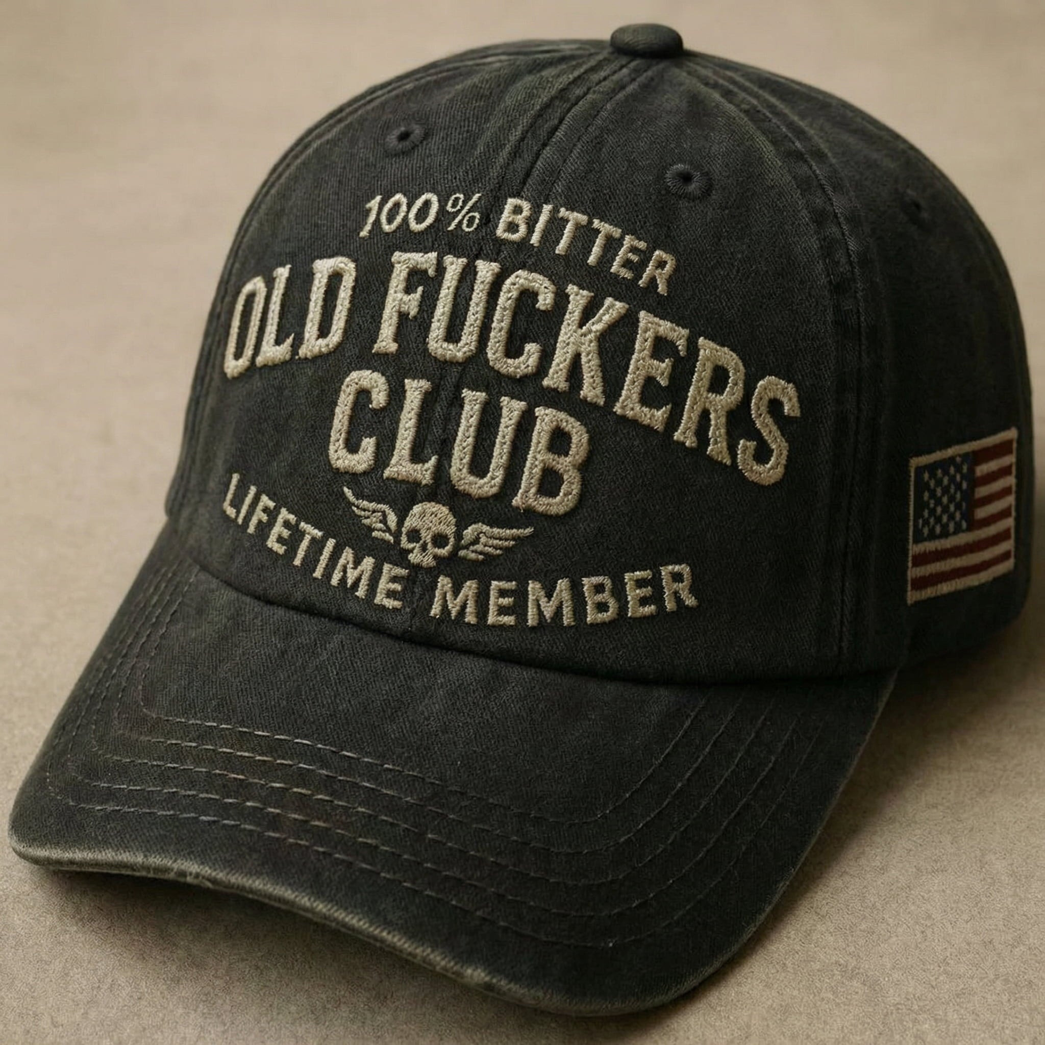 Vintage Baseball Hat Old F Club Funny Aging Humor Member Cap Fathers Day Gift for Him