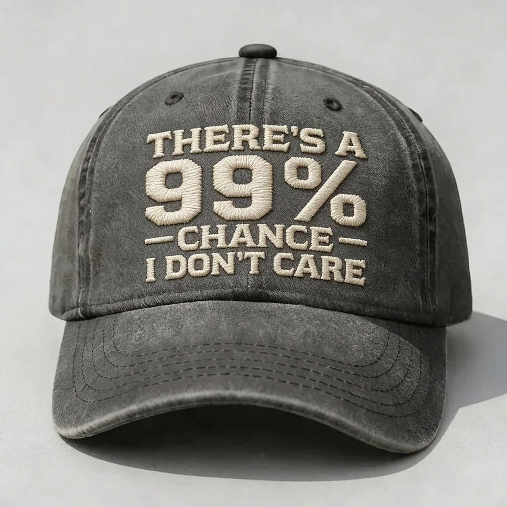 Vintage Baseball Hat Theres A 99 Chance I Dont Care Funny Special Fathers Day Gift for Him