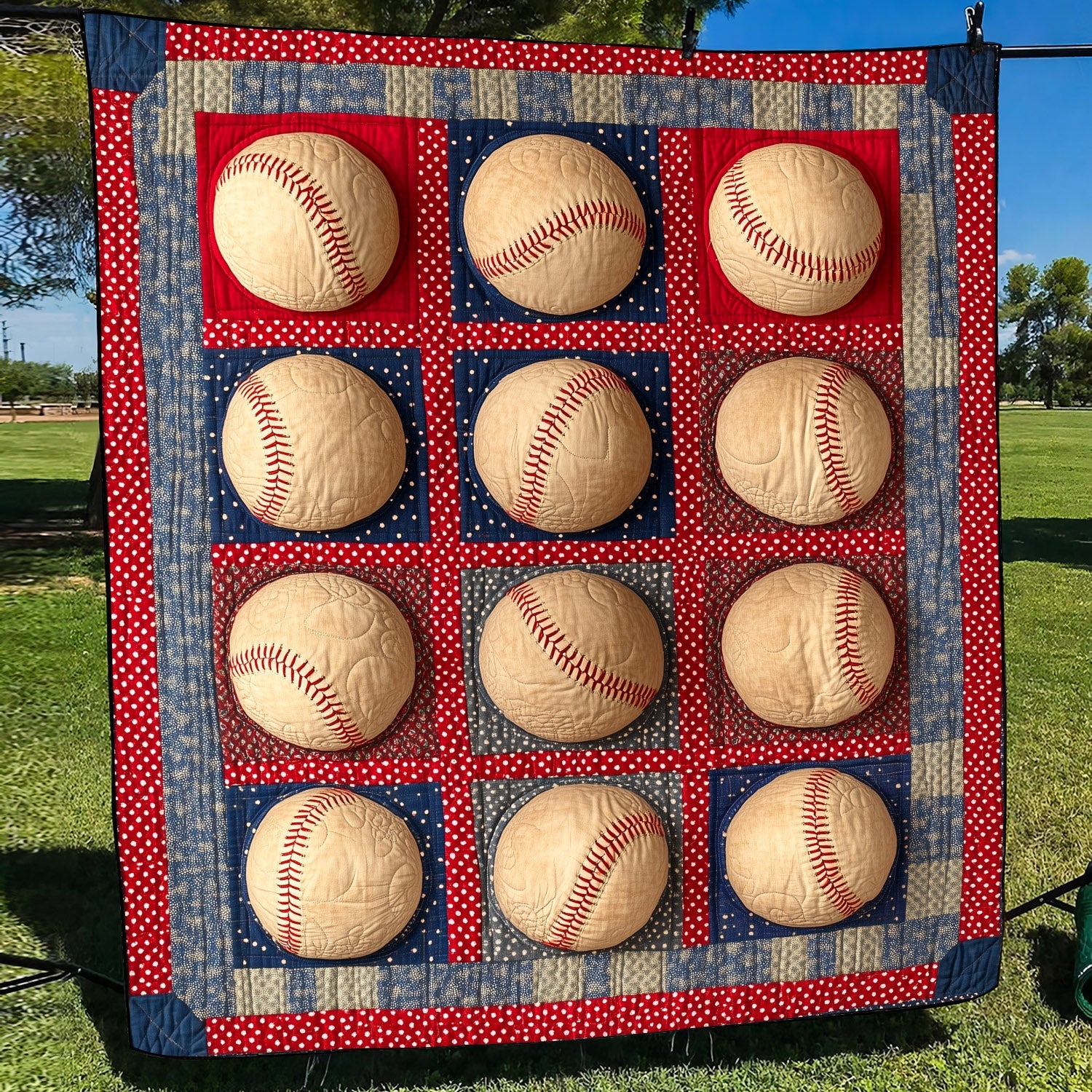 Vintage Baseball Quilted Blanket Gifts For Baseball Players