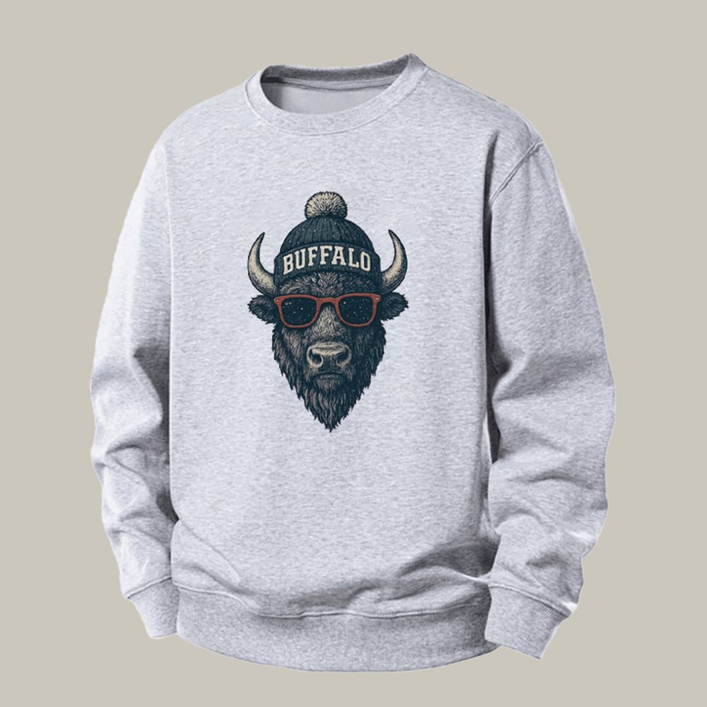 Vintage Buffalo Football Mascot Sweatshirt Game Day Clothes Best Gift For Football Lovers