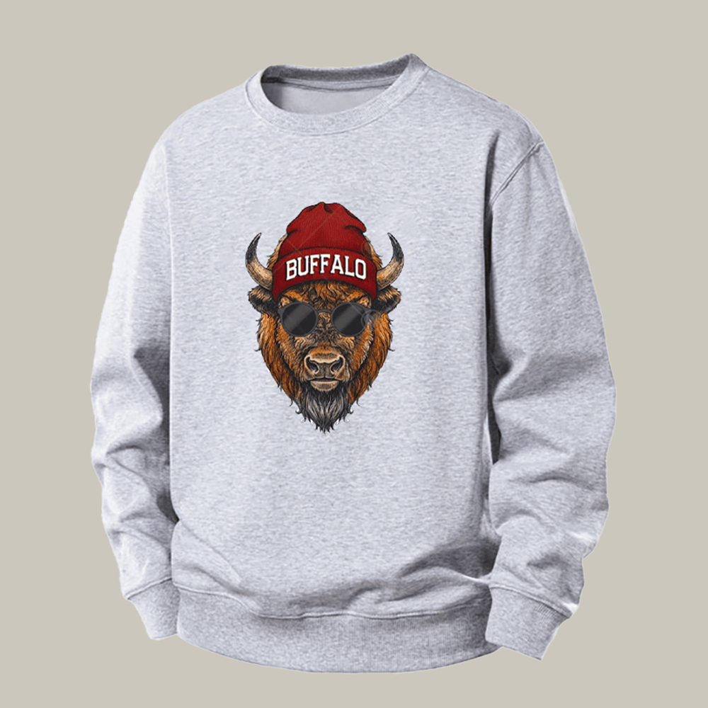 Vintage Buffalo Football Mascot Sweatshirt Game Day Clothes Unique Gifts For Fan