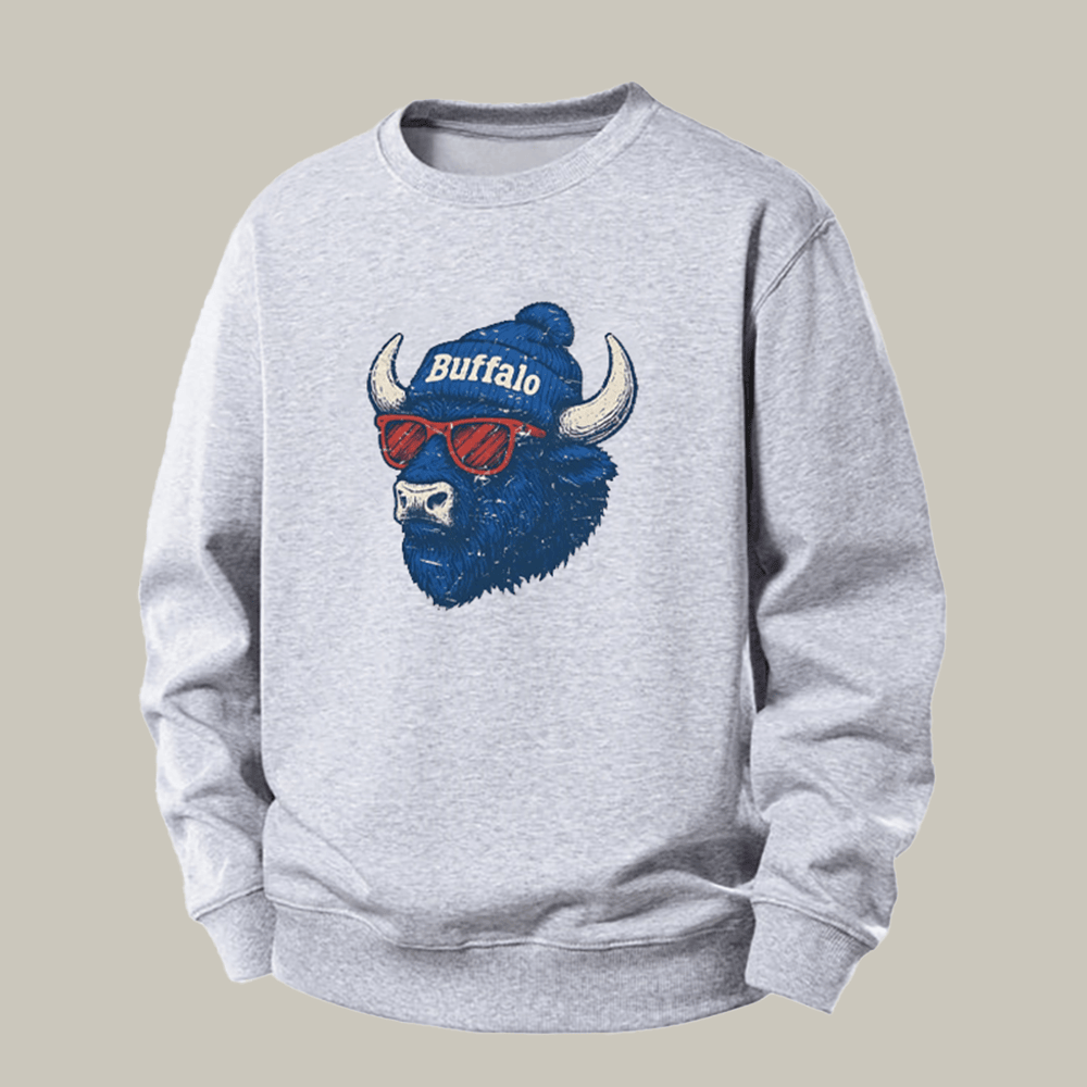 Vintage Buffalo Football Mascot Sweatshirt Game Day Clothing Best Gift For Boyfriend
