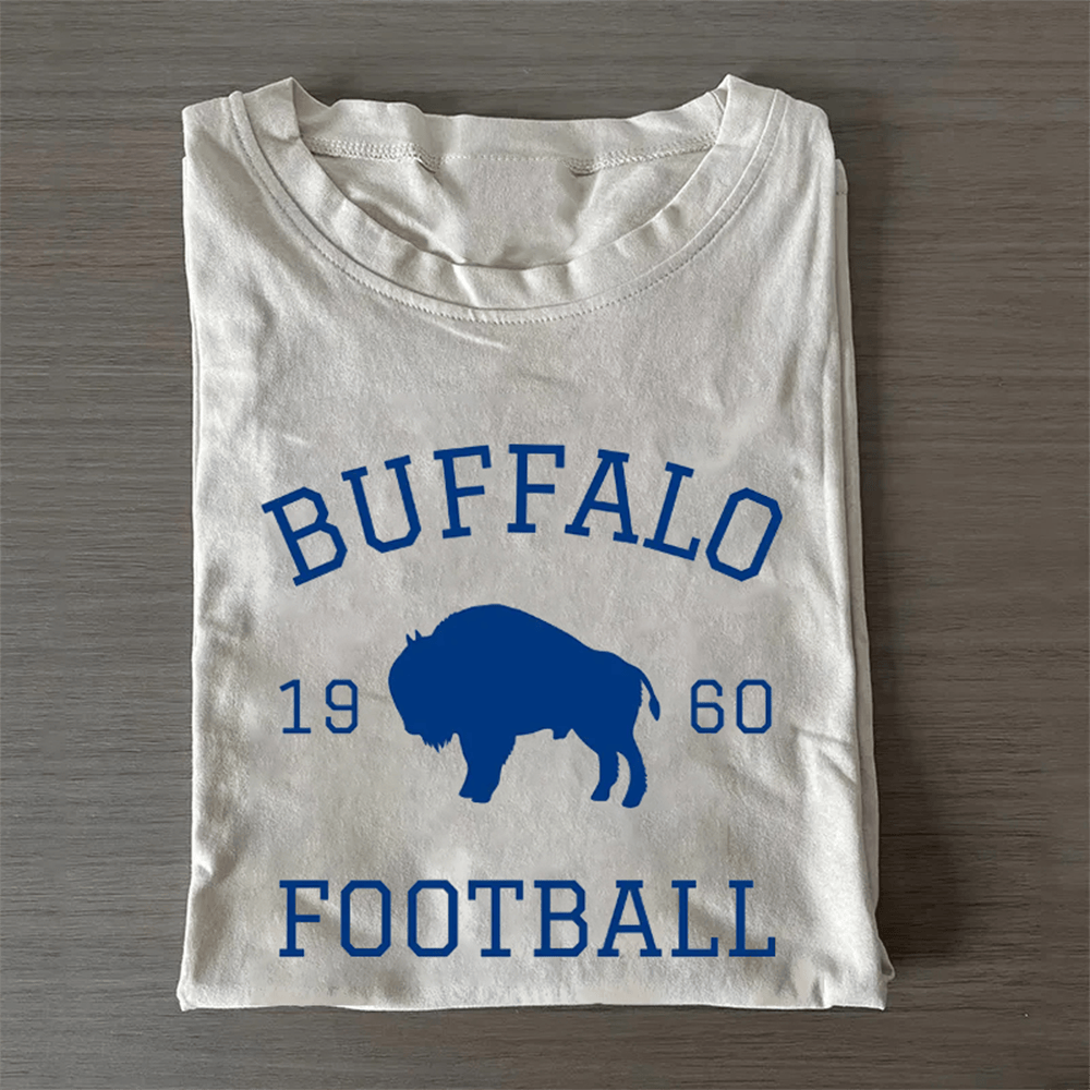 Vintage Buffalo Football T-Shirt Game Day Apparel Gift Ideas For Football Fans