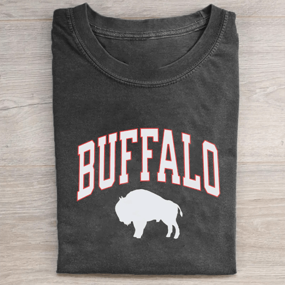 Vintage Buffalo Football T-Shirt Game Day Clothing Good Gifts For Football Players