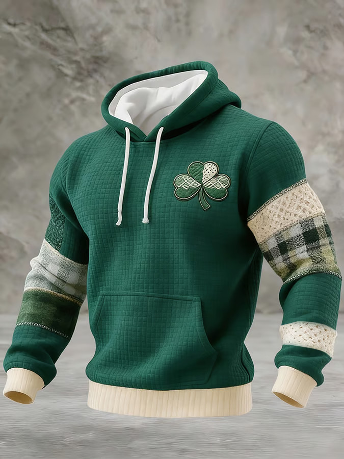 Vintage Celtic Knot Shamrock Hoodie St Patricks Clothes St Patty's Day Gift Ideas