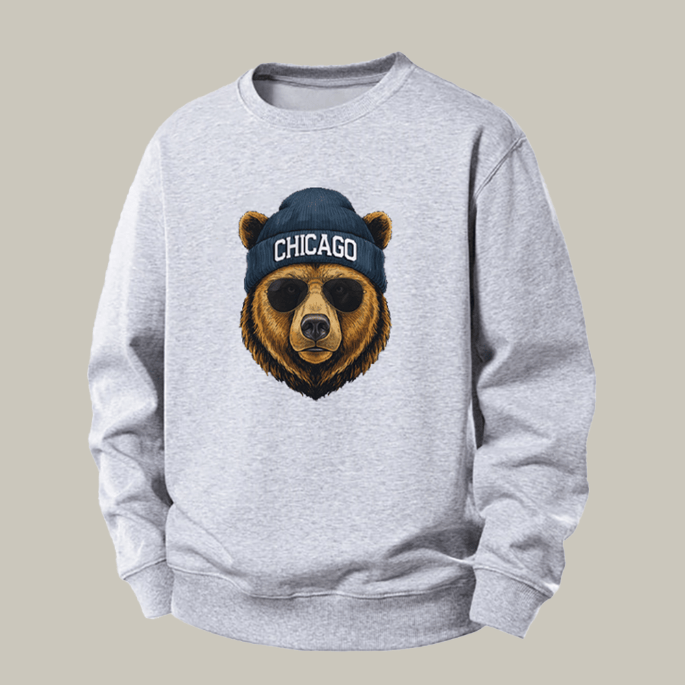 Vintage Chicago Football Mascot Sweatshirt Game Day Gifts For Men Who Like Football