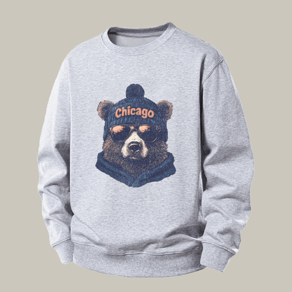 Vintage Chicago Football Sweatshirt Game Day Apparel Best Gifts For Football Fans