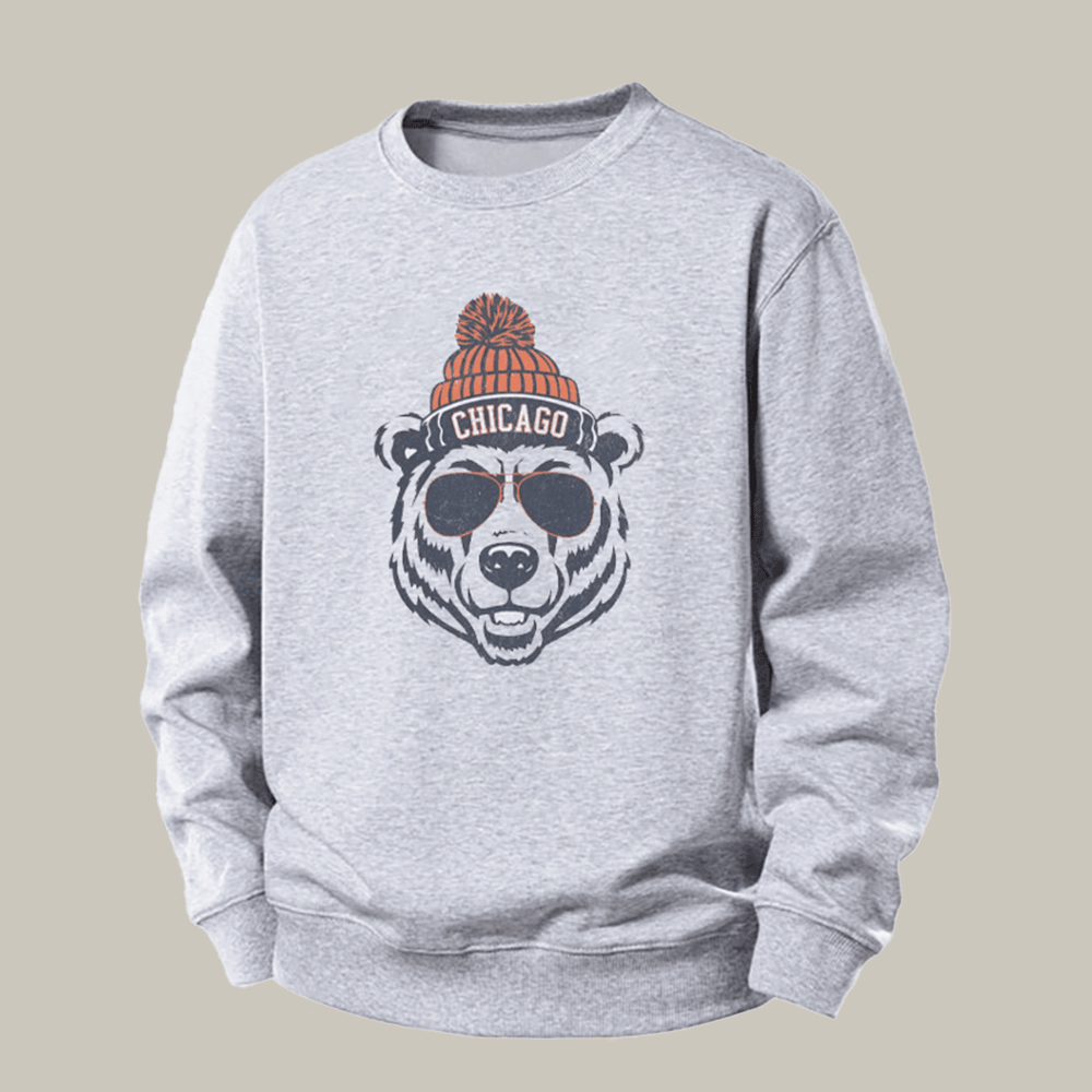 Vintage Chicago Football Sweatshirt Game Day Clothes Great Gifts For Football Lovers