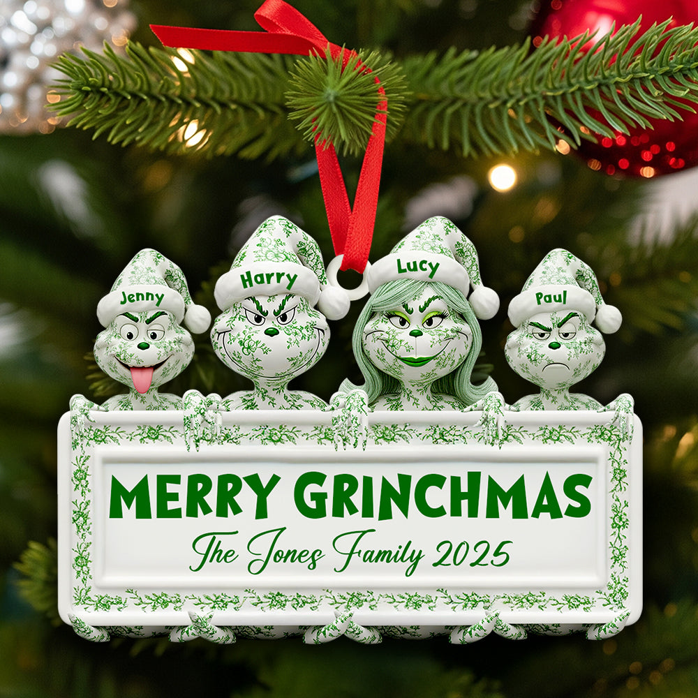 Vintage Christmas Family Ornament Personalized Gifts For Family - Christmas Ornament Gift Idea