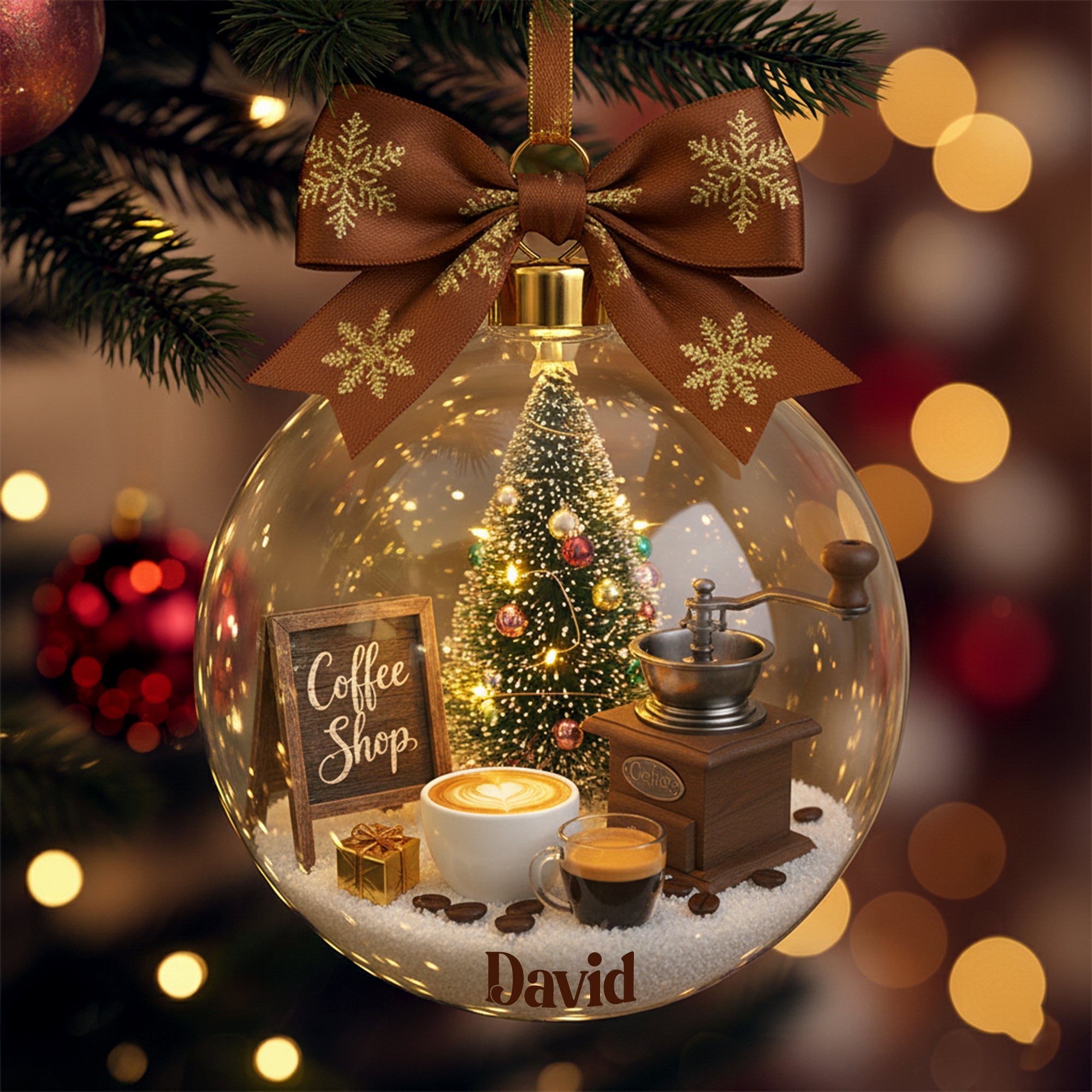 Vintage Coffee Ornament - Personalized Gifts For Coffee Lovers - Xmas Ornament Gift