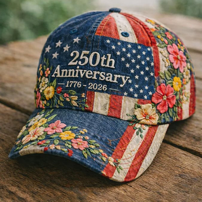 Vintage Country Style 250th Anniversary Hat Patriotic Baseball Cap July 4th Gifts