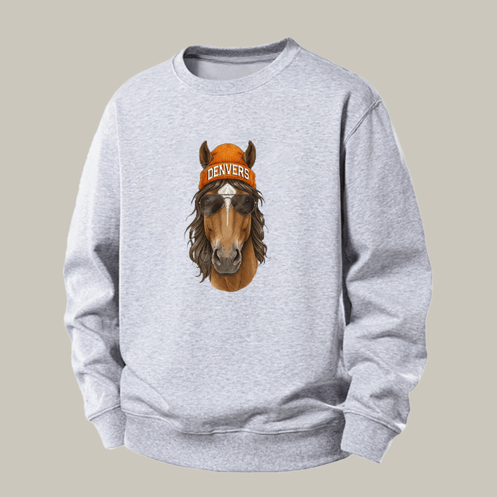 Vintage Denver Football Mascot Sweatshirt Game Day Clothes Best Gift For Football Lovers