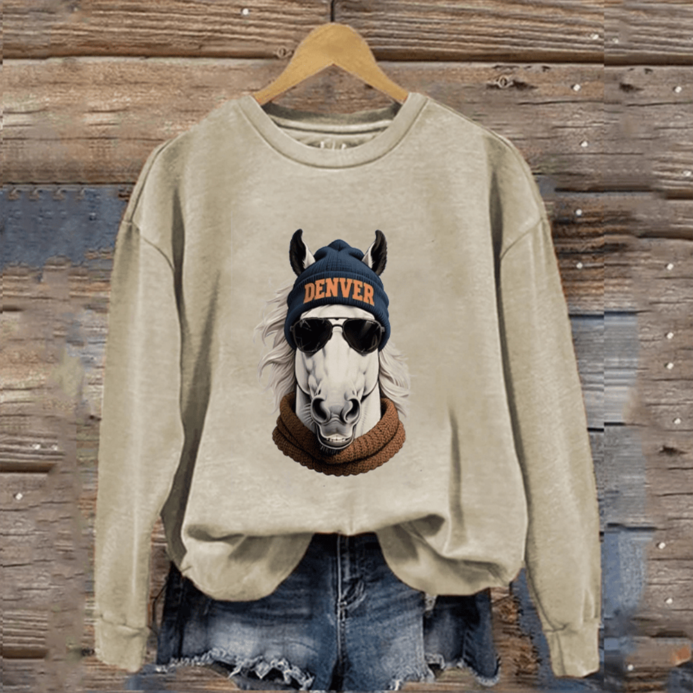 Vintage Denver Football Sweatshirt Game Day Apparel Best Presents For Mom