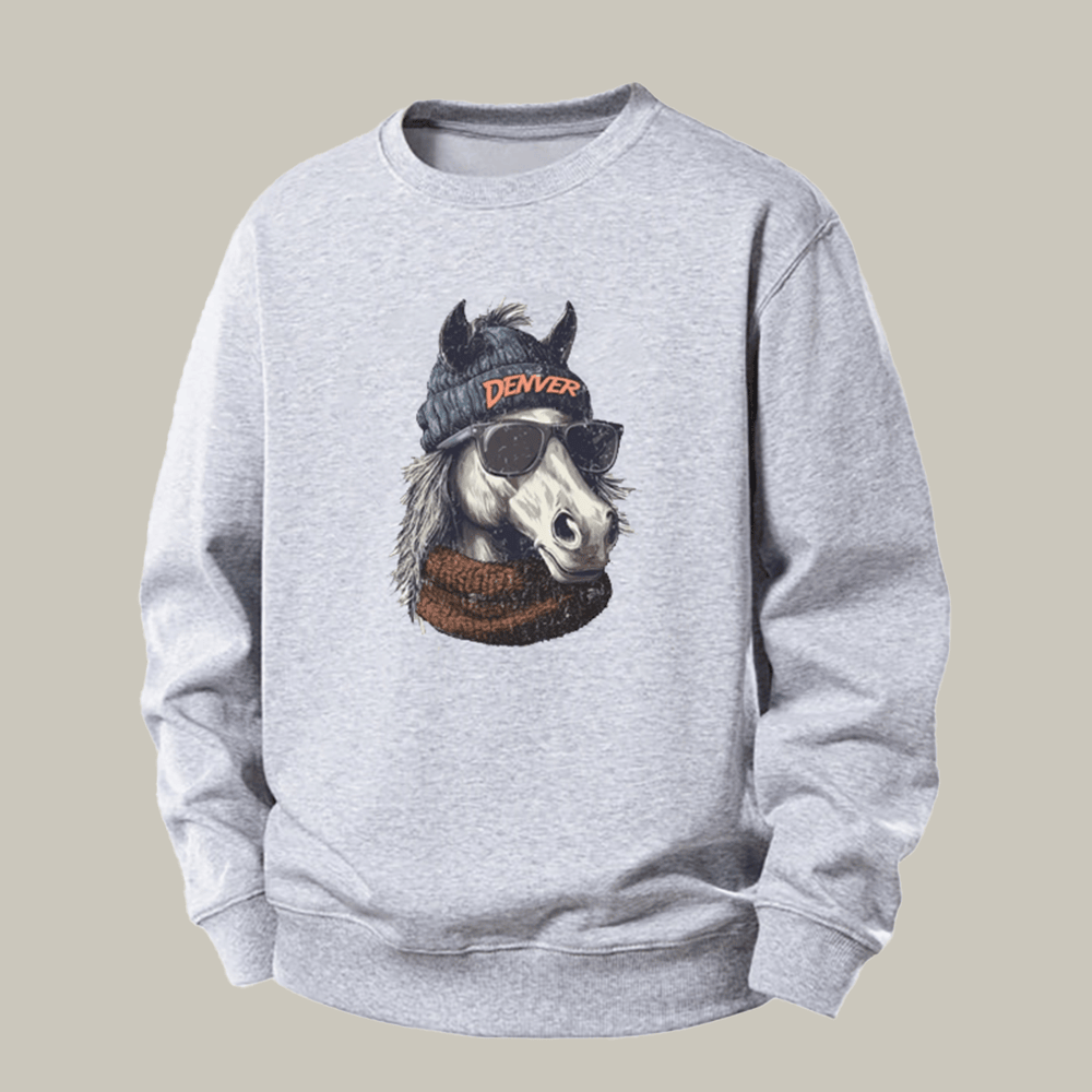Vintage Denver Football Sweatshirt Game Day Apparel Unique Gift Ideas For Senior Football