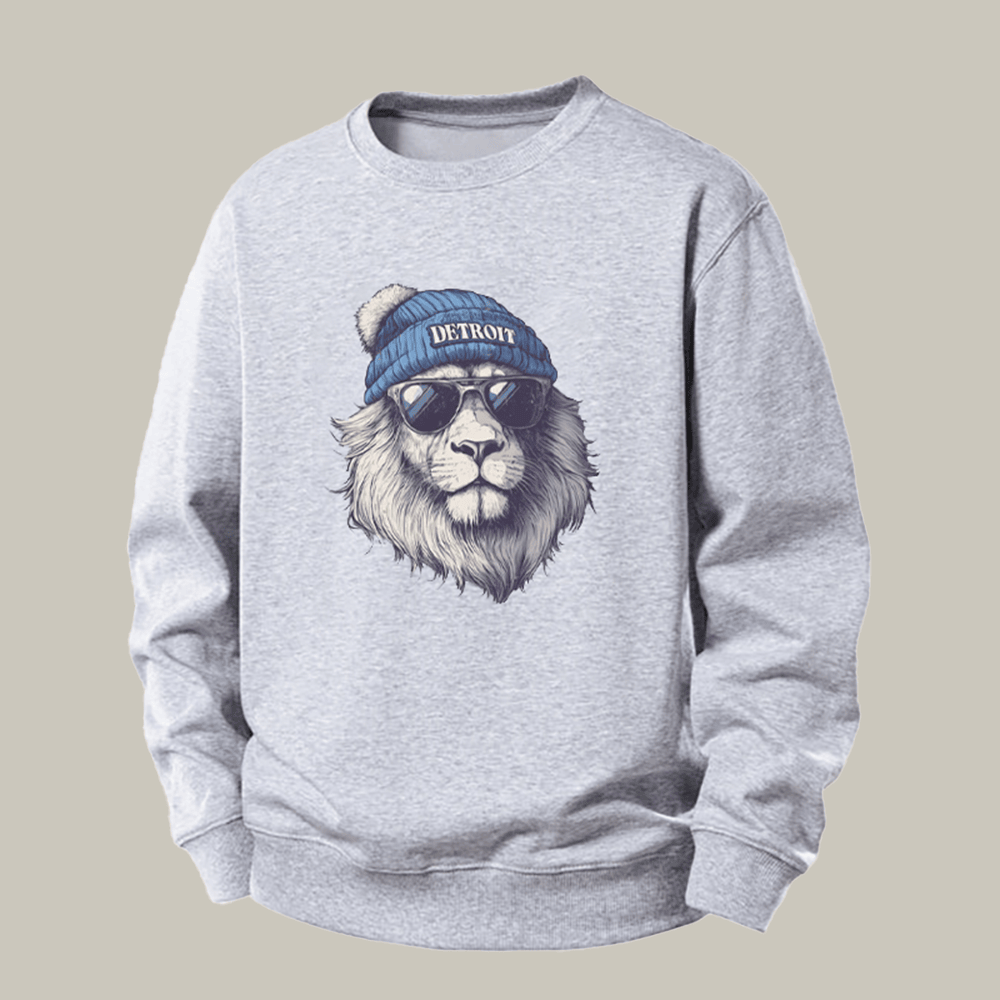 Vintage Detroit Football Mascot Sweatshirt Game Day Apparel Gifts For Football Players