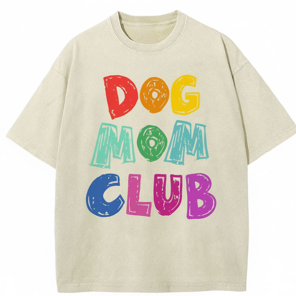 Vintage Dog Mom Club T-Shirt Funny Dog Lover Clothing Gift Ideas For Dog Mom