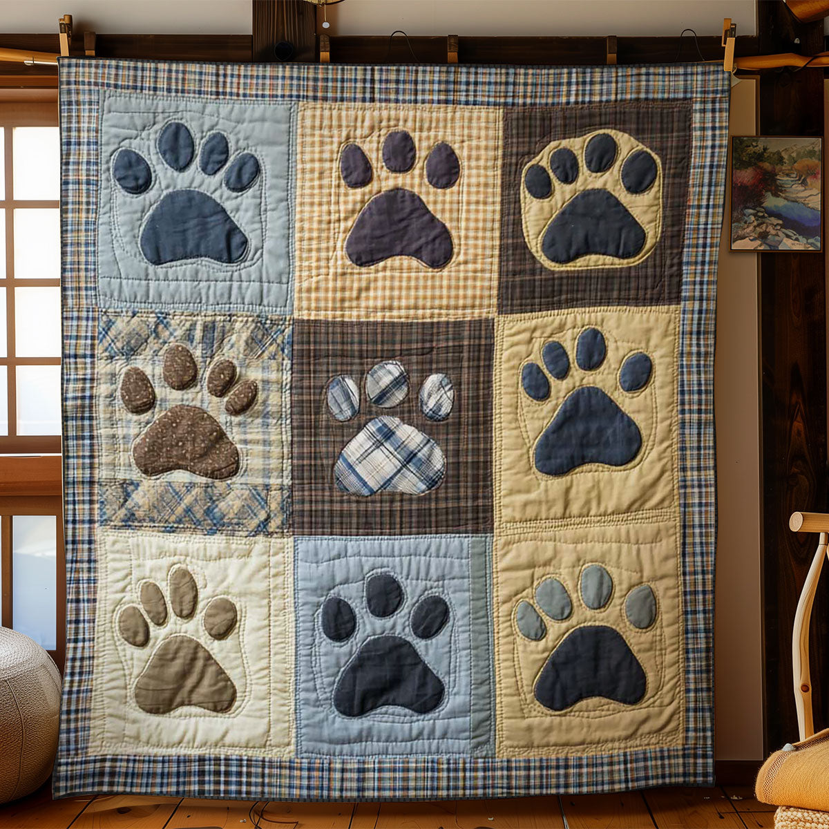 Vintage Dog Prints Quilt Blanket Sofa Throws Cute Gifts For Dog Lovers Owners