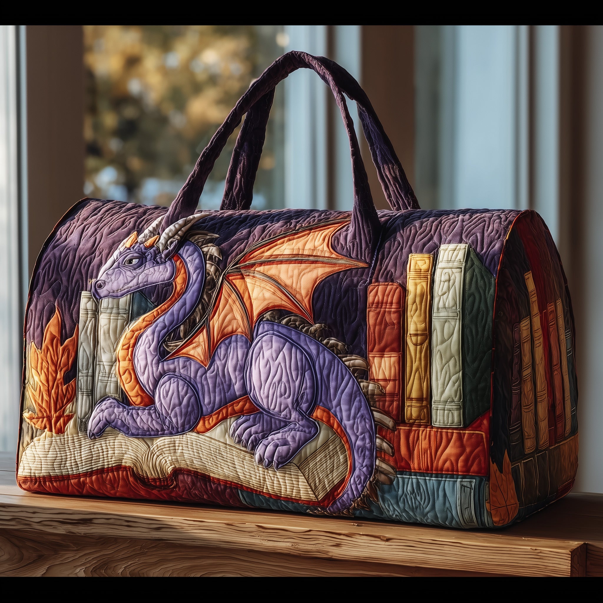 Vintage Dragon Quilted Duffle Bag Gift For Friends