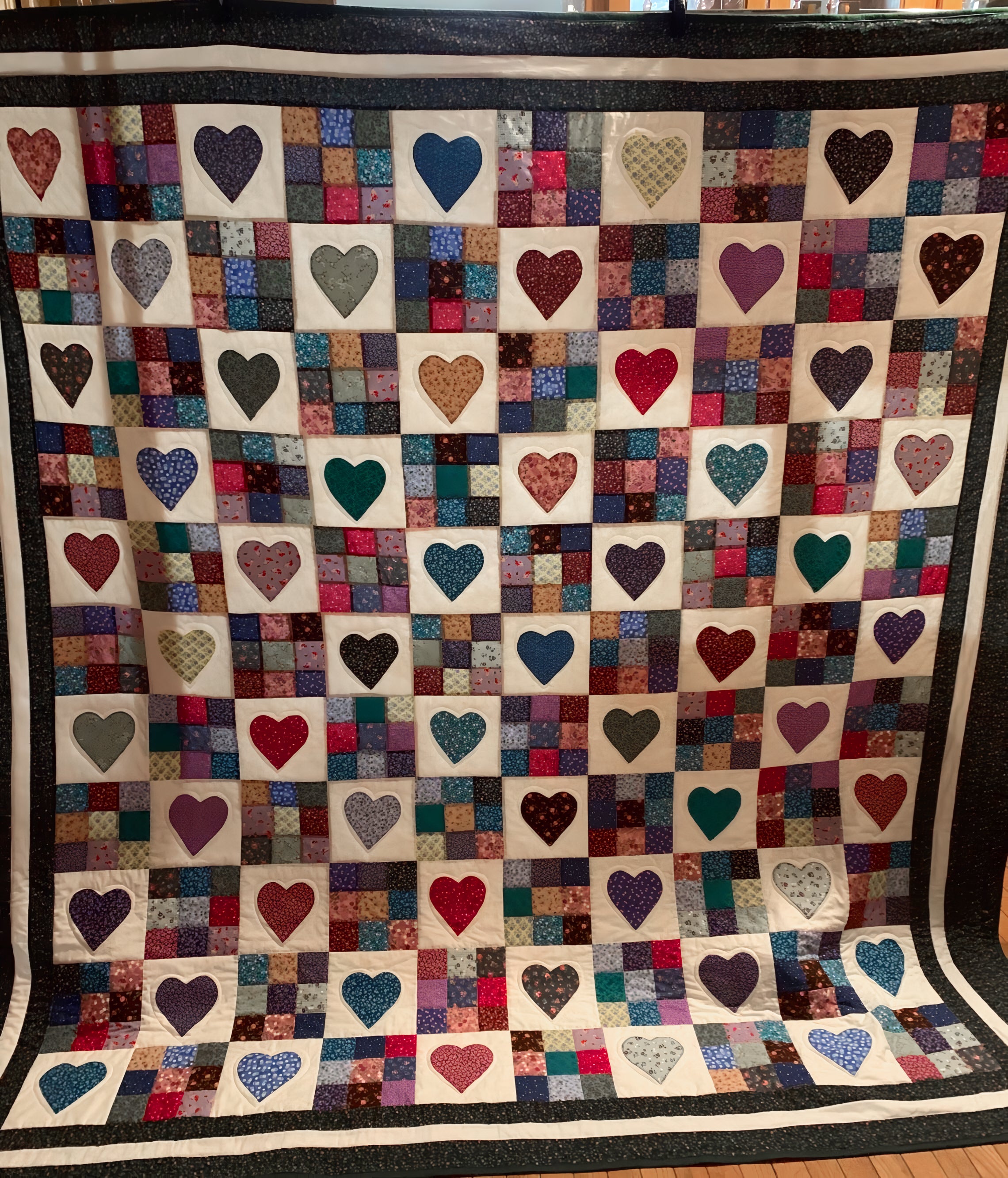 Vintage Floral Heart Quilted Blanket Christmas Gifts For Wife