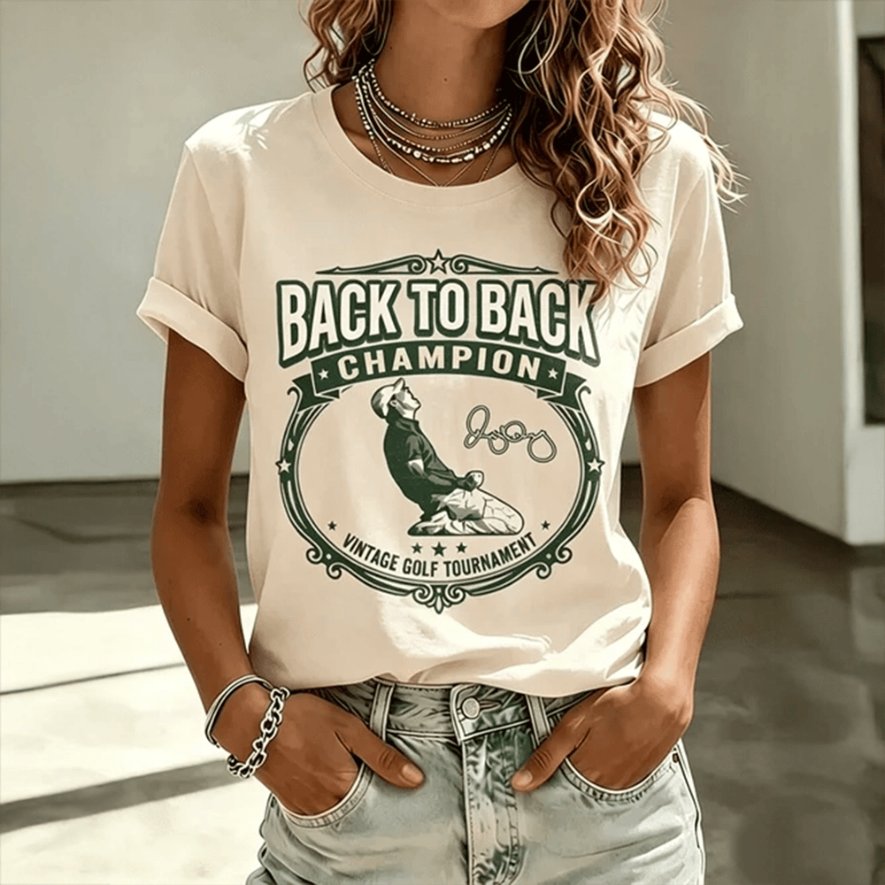 Vintage Goft Tournament Back To Back Masters Champion Polo Shirt Golf Life Merch Fans Gift