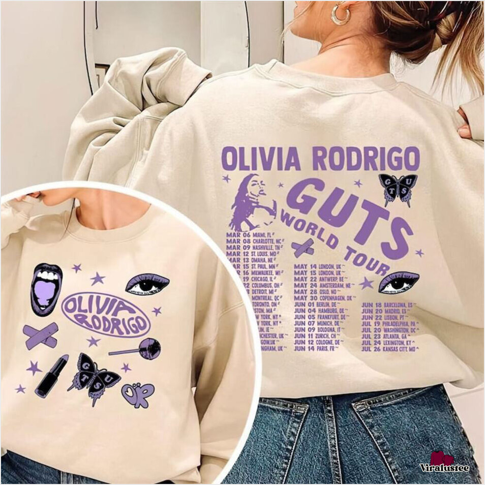 Vintage Guts Tour Schedule Olivia Rodrigo Sweater, Guts Tour Sweatshirt Gifts For BFF Merch Apparel Vintage Guts Tour Schedule Olivia Rodrigo Sweater, Guts Tour Sweatshirt Gifts For BFF Merch Apparel