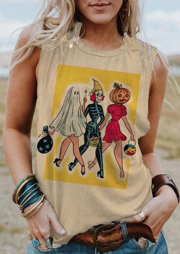 Vintage Halloween Pinup Girl Tank Top Funny Halloween Clothing Gifts For Niece Vintage Halloween Pinup Girl Tank Top Funny Halloween Clothing Gifts For Niece